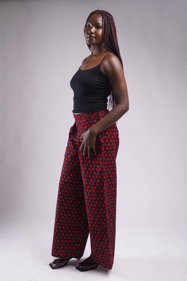 Red&black palazo pant