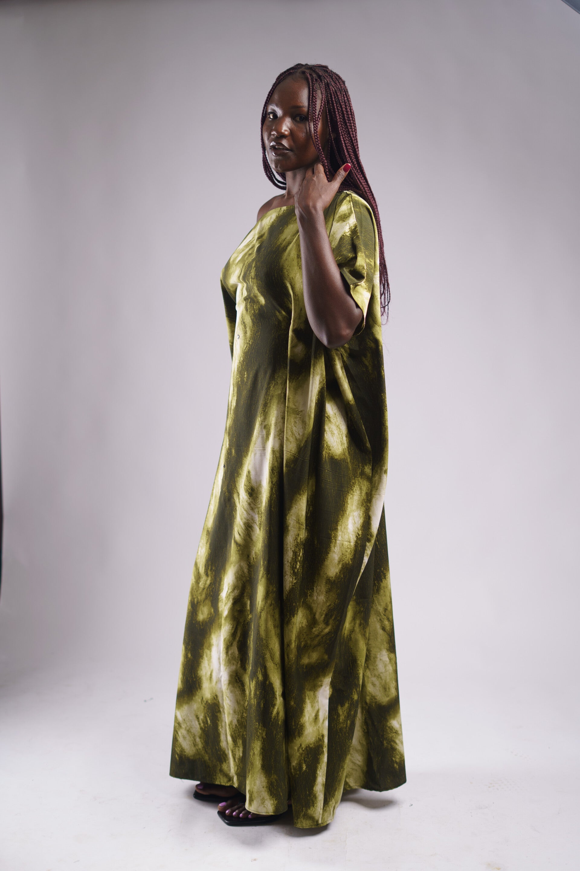 Sweetheart green kaftan