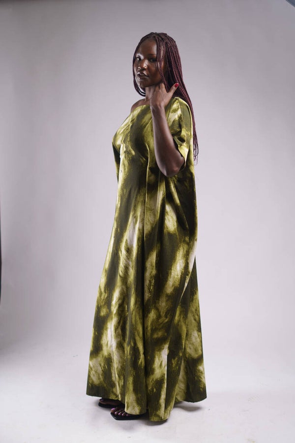 Sweetheart green kaftan