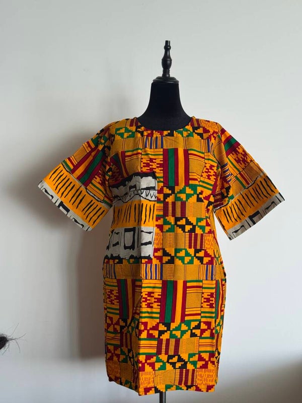 Kente Free Shirt Dress