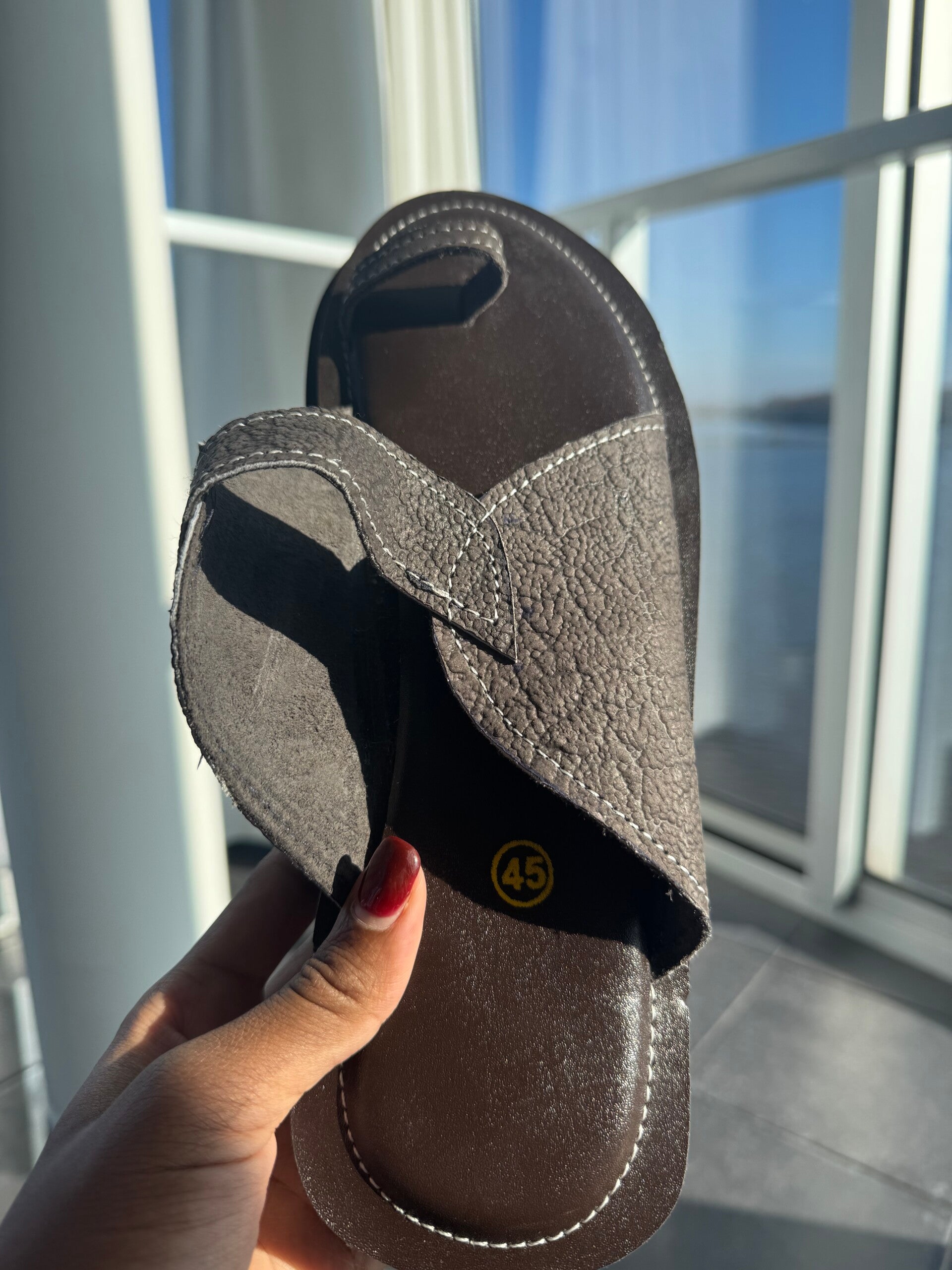 Male black maasai sandals