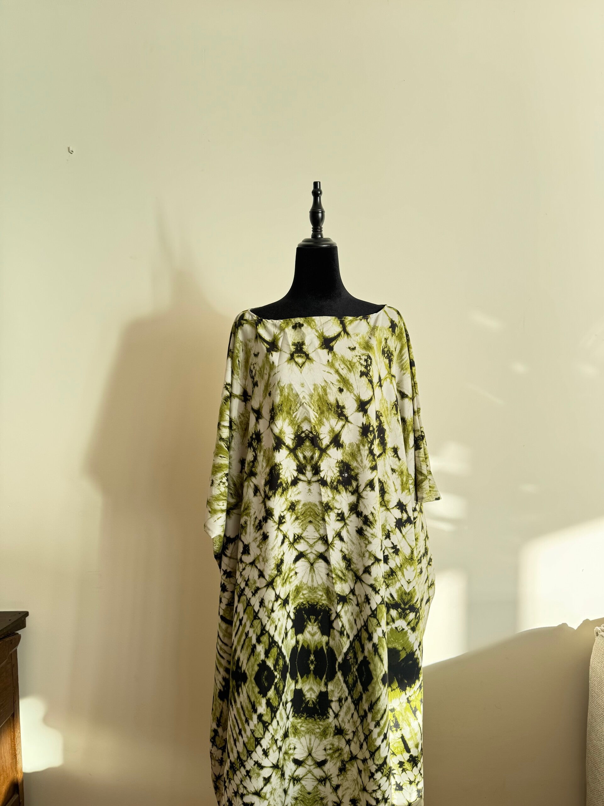 Green & white Kaftan
