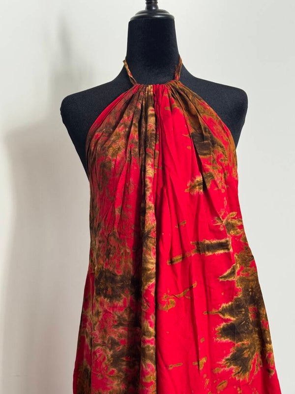 Red Backless Dera