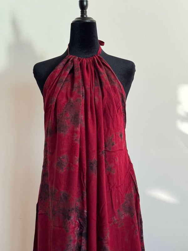 Maroon Backless Dera