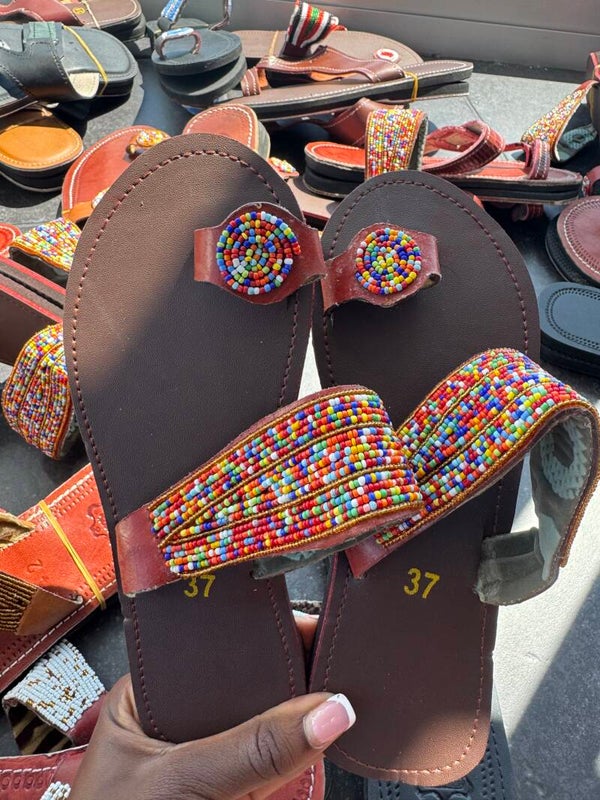 Brown Ladies maasai sandals