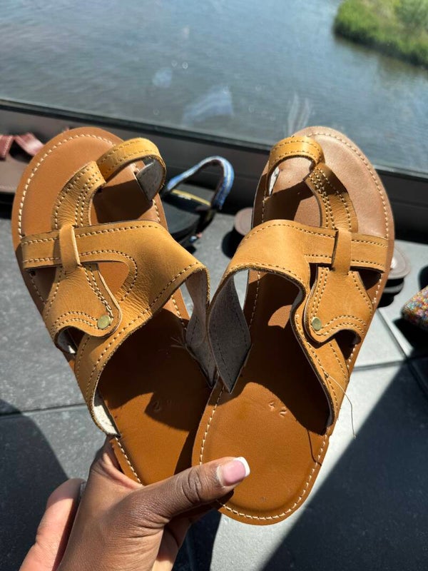 Brown men maasai sandals