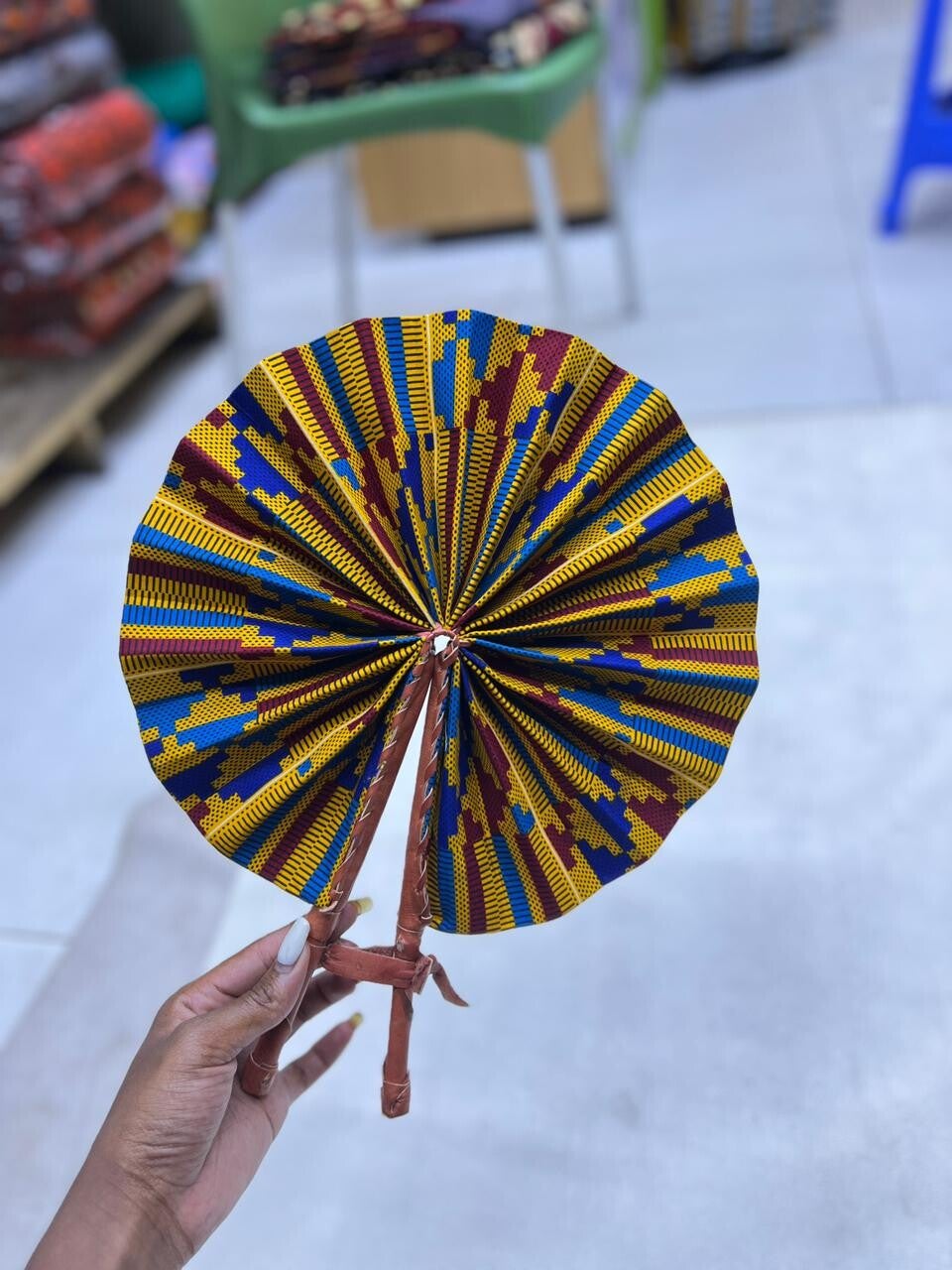 Ankara hand fan