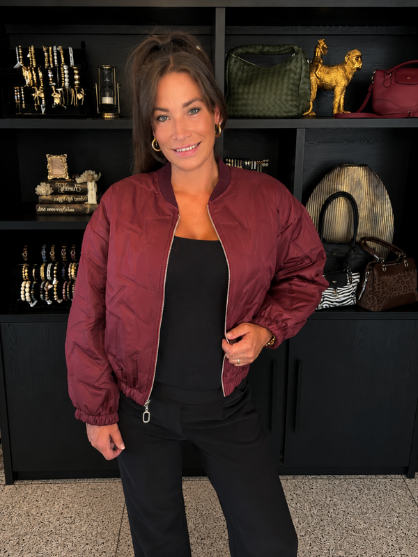 Bomber jasje Bordeaux