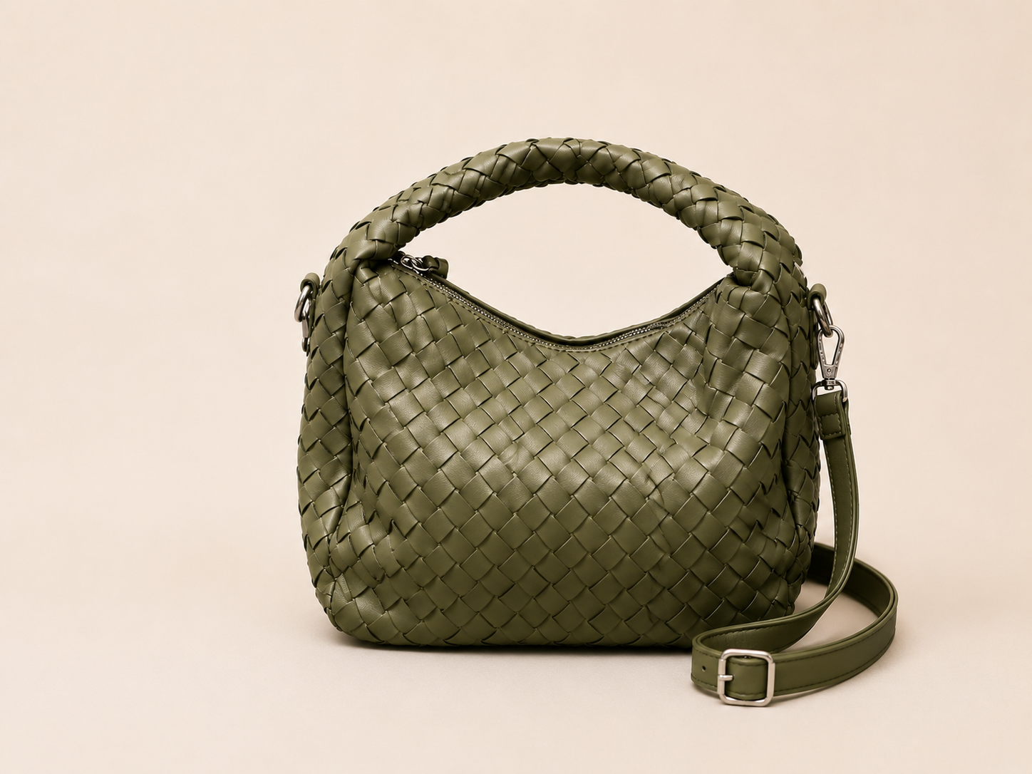 Olive Woven Bag