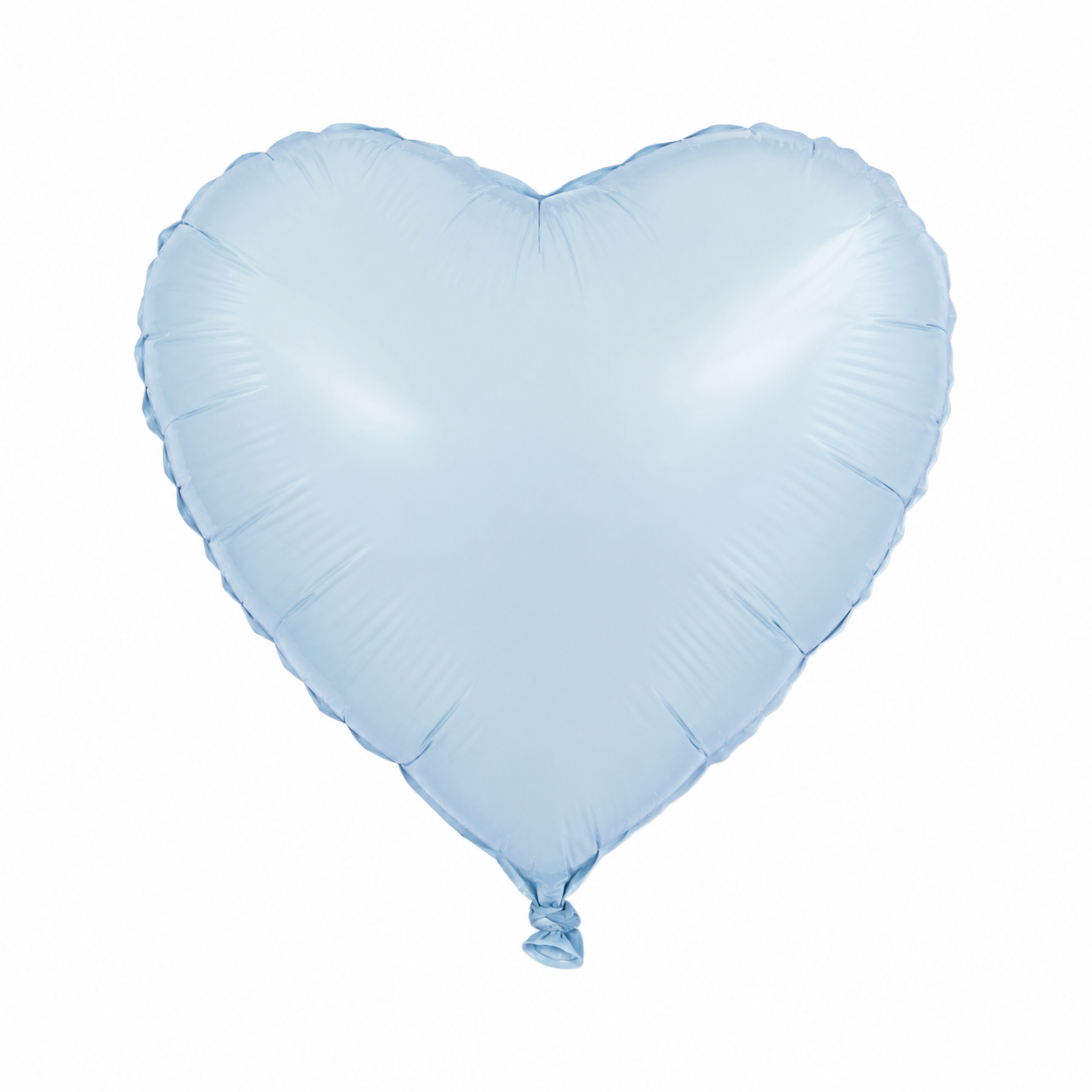 Hart folie ballon licht blauw