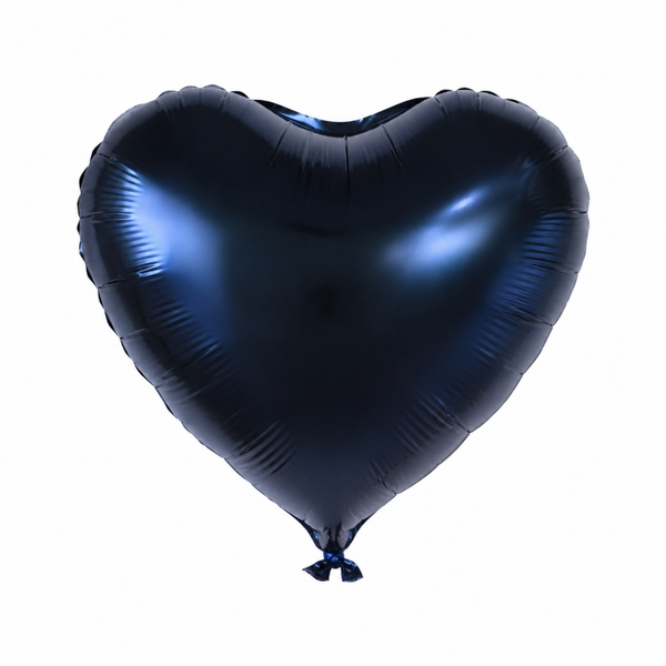 Hart folie ballon licht blauw
