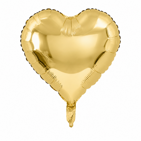 Hart folie ballon goud