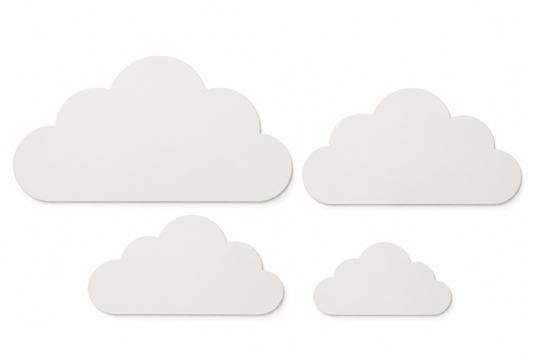 Cut out set - Wolken 4 stuks