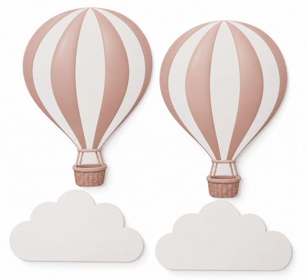 Cut out set - Luchtballon + wolk