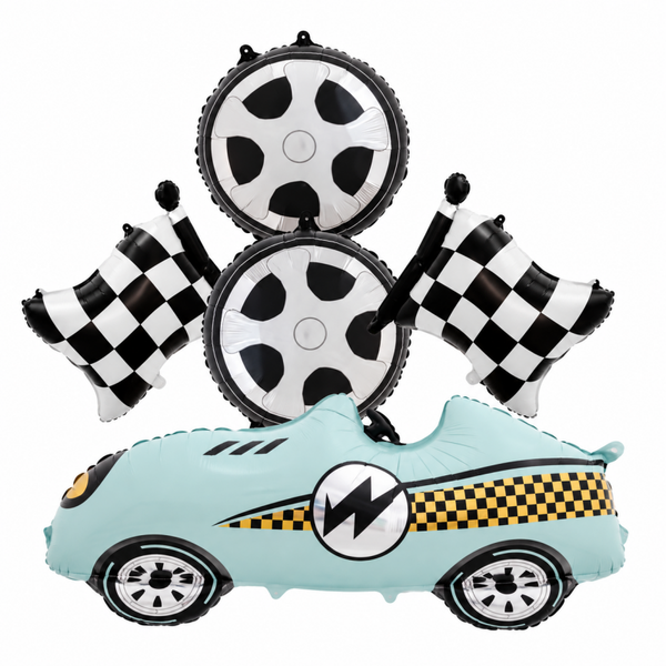 folie ballon set 5 stuks - race/ car thema