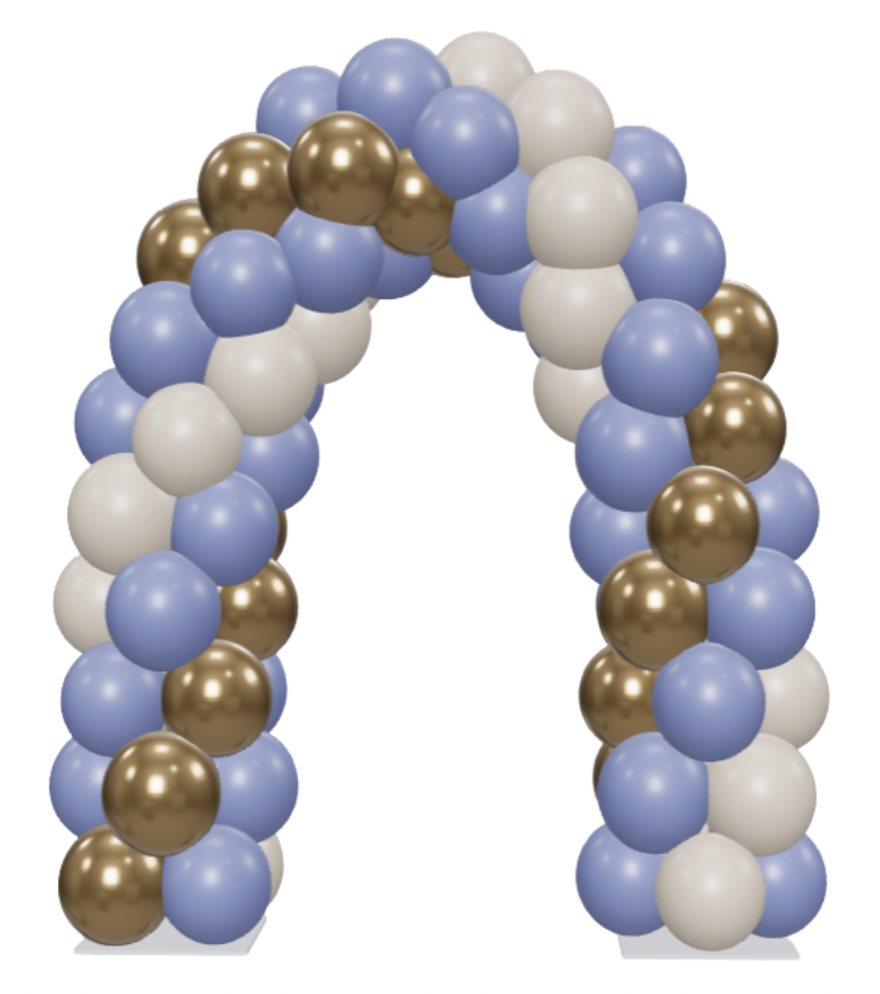 Ballonnenboog enkele deur, 3 kleuren