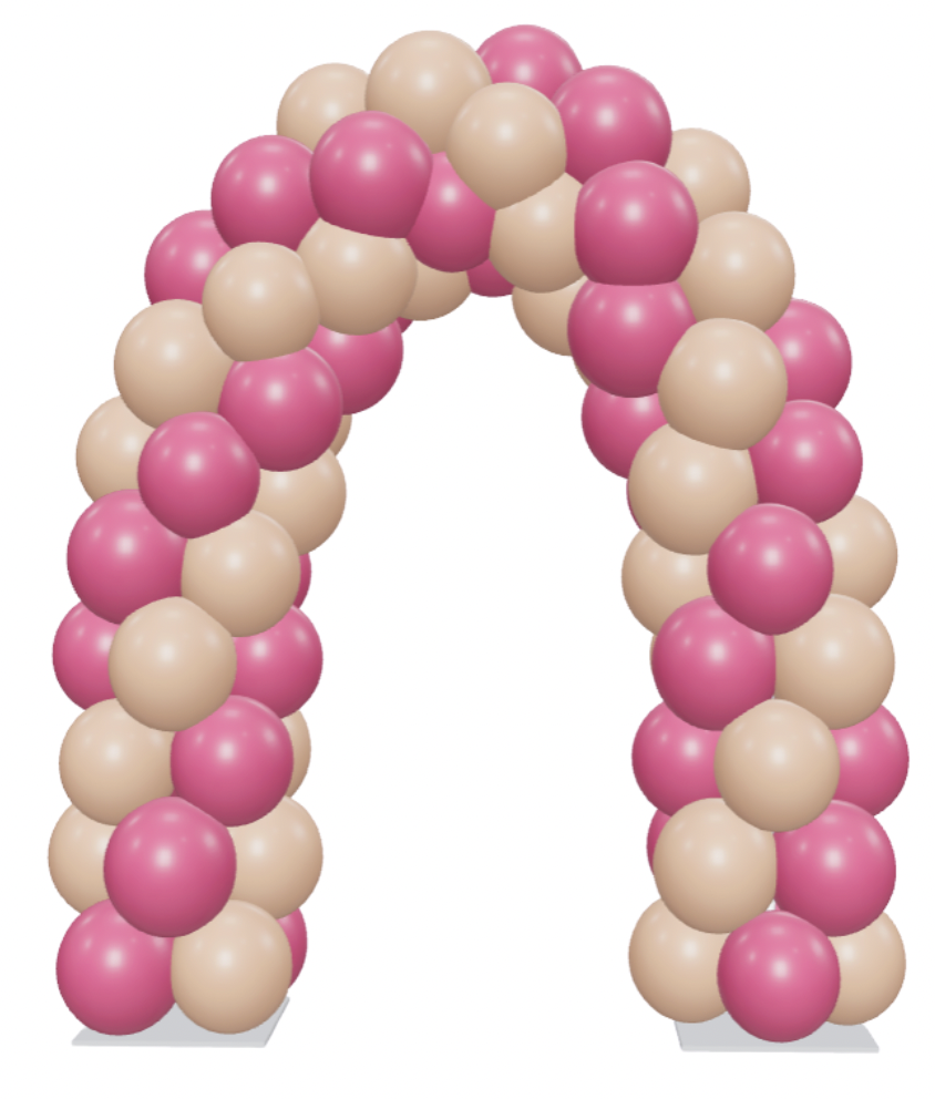 Ballonnenboog enkele deur, 2 kleuren