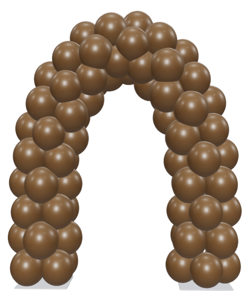 Ballonnenboog enkele deur, 1 kleur