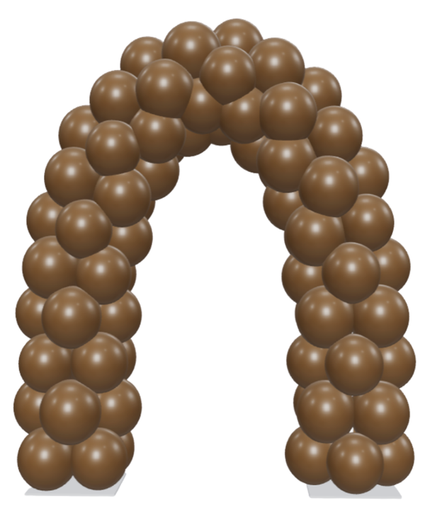 Ballonnenboog enkele deur, 1 kleur