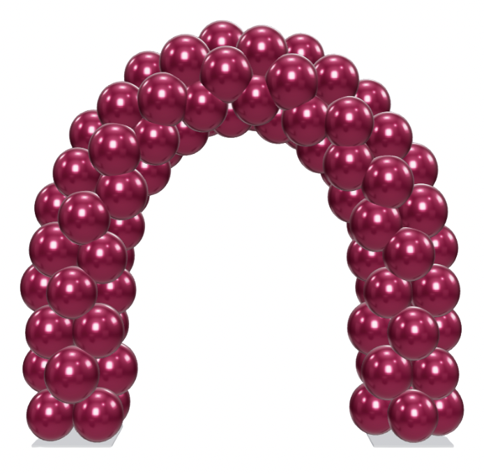 Ballonnenboog dubbele deur, 1 kleur