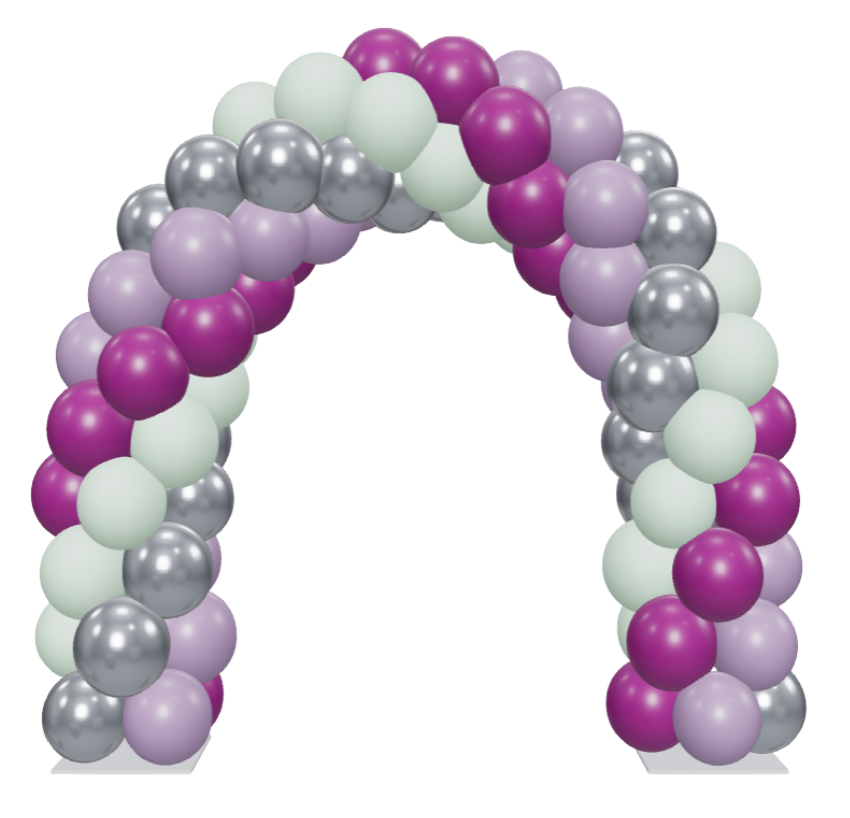 Ballonnenboog dubbele deur, 4 kleuren