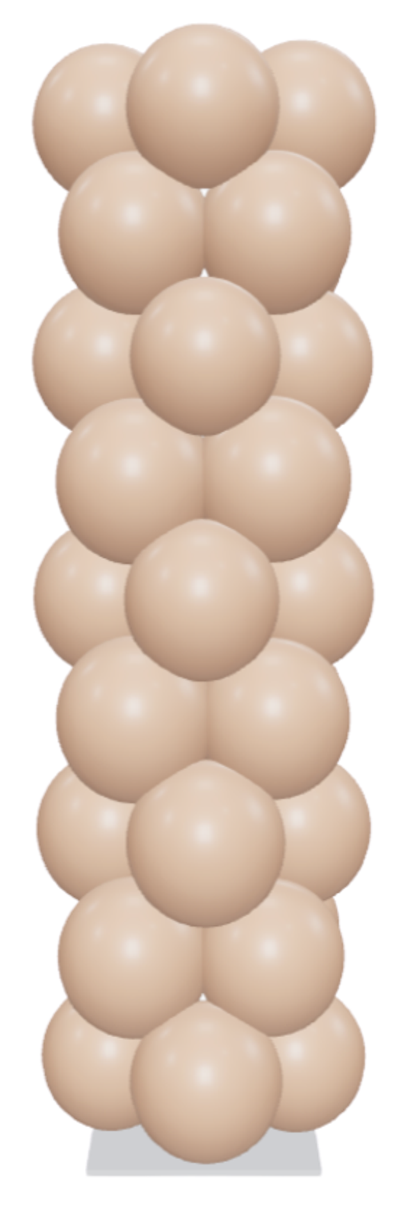 Ballonnenpilaar 1 kleur