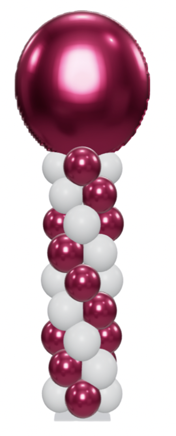 Ballonnenpilaar 2 kleuren incl. top ballon