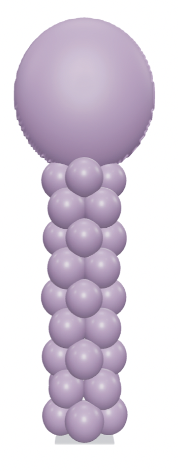 Ballonnenpilaar 1 kleur incl. top ballon