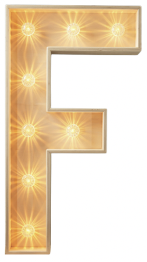 F led-letter