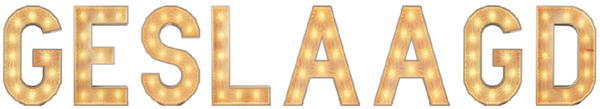 GESLAAGD led-letters