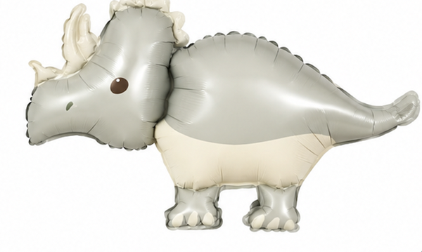 Dino folie ballon grijs