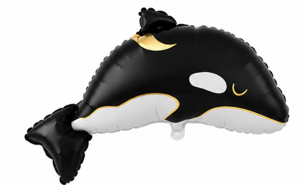 Orka folie ballon zwart
