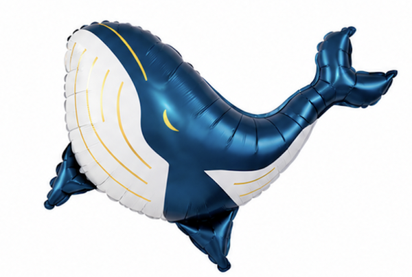 Blauwe walvis folie ballon