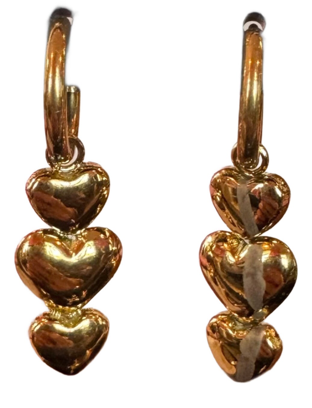 Oorbel triple heart