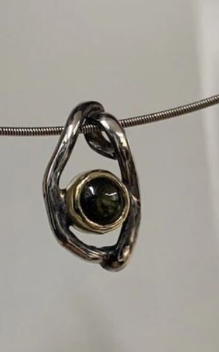 Hanger Ster Obsidiaan Goud