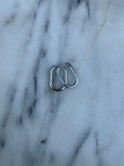 Zilveren Oorcreolen My IMenso Vierkant