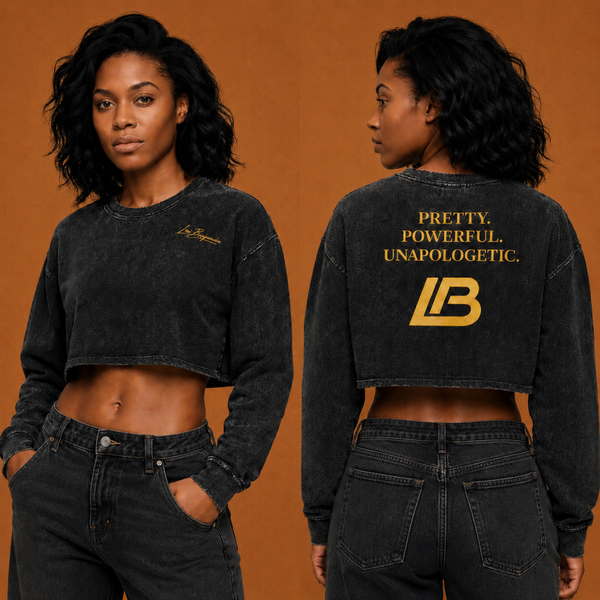 PRETTY. POWERFUL. UNAPOLOGETIC. - CROPPED LONG SLEEVE TEE