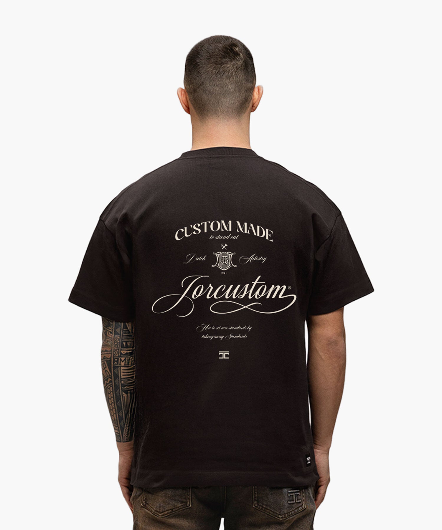 Jocrustom Handscript Loose Fit Heren T-Shirt Brown