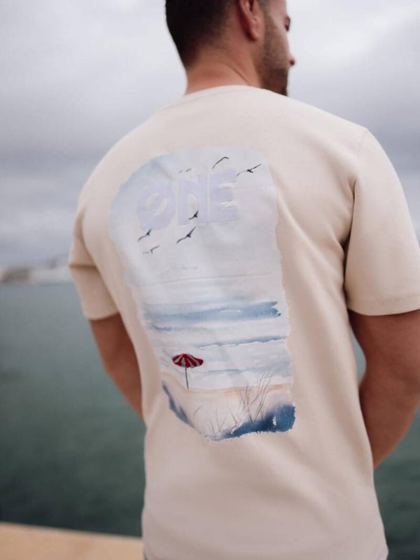 One First Movers Seaside Heren T-Shirt | Off White