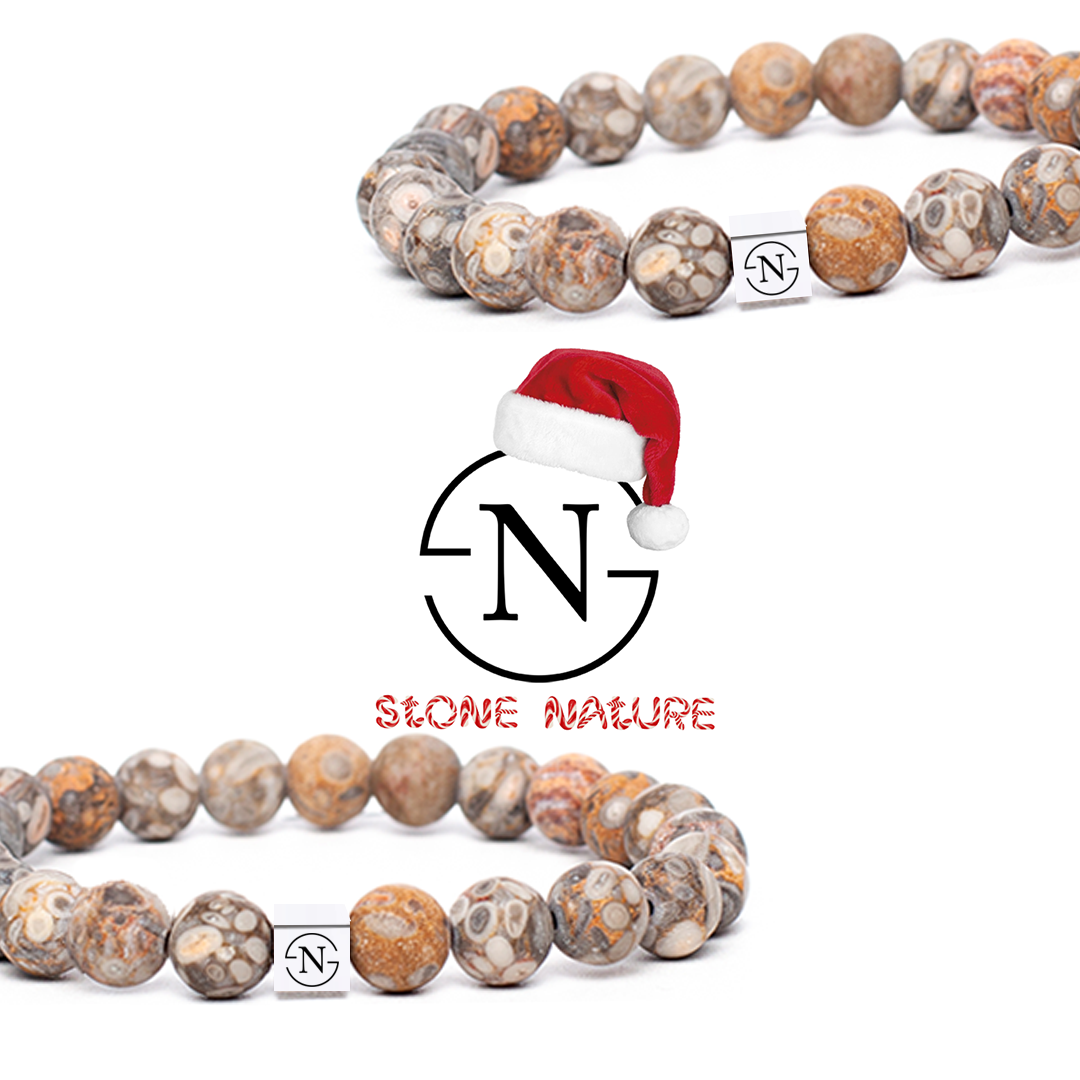 Maifan Natuursteen Heren Armband | Beige Mat