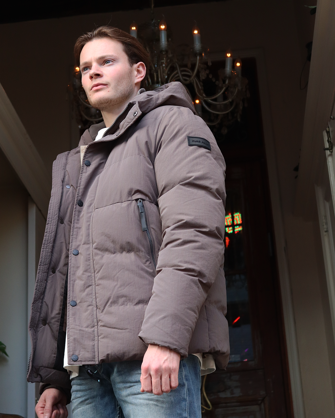 Pure Path Puffer Heren Jacket | Light Brown