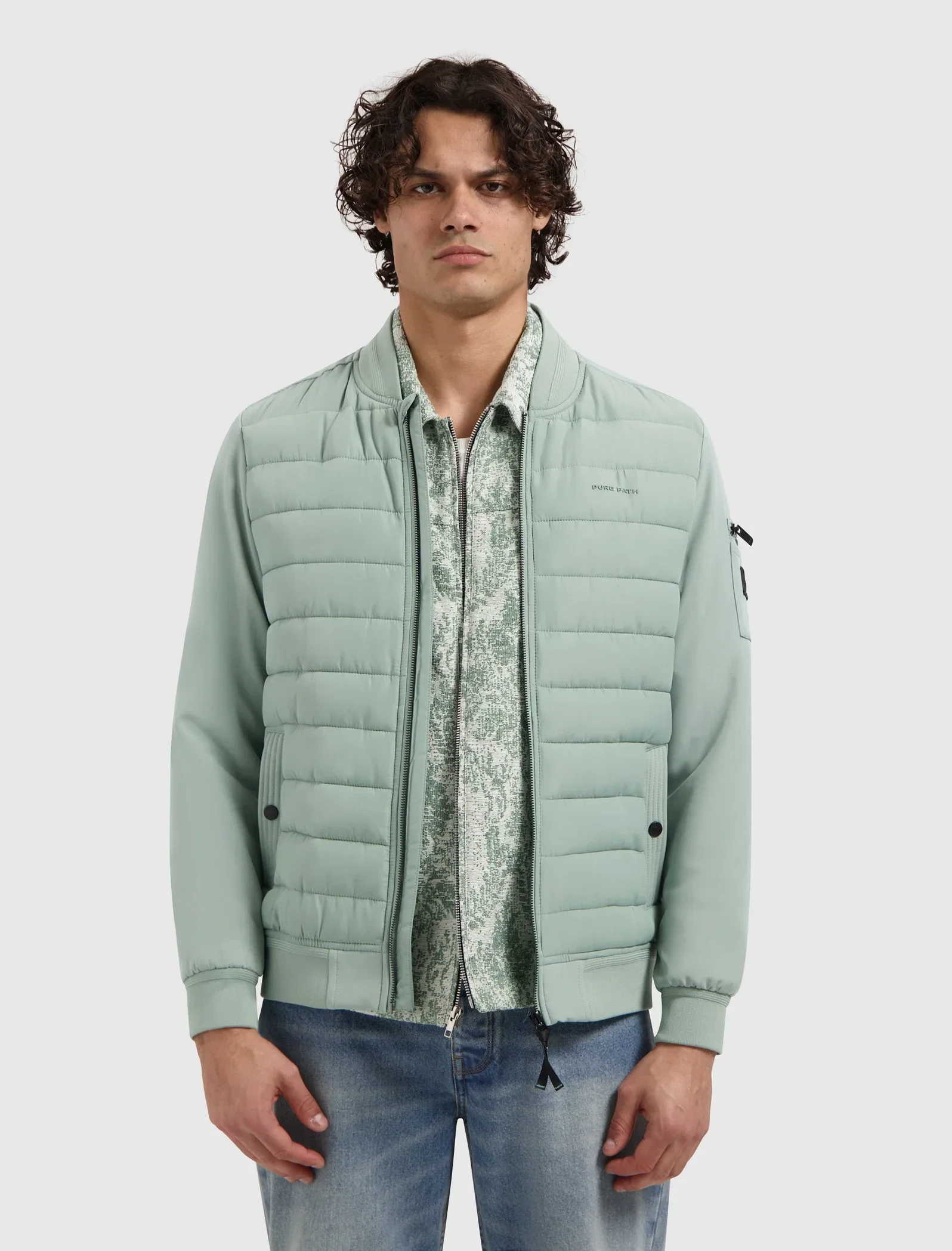 Pure Path Padded Softshell Jacket | Army Green