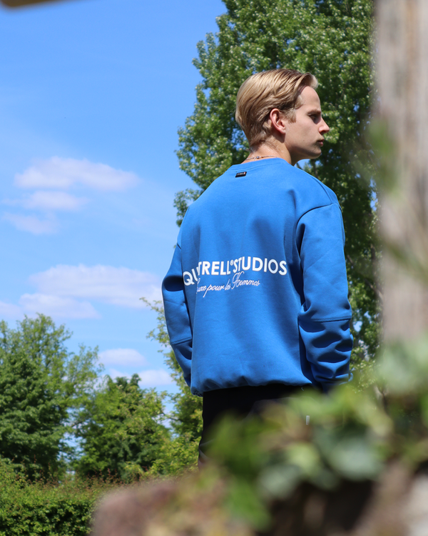Quotrell Studios Heren Crewneck | Kobalt