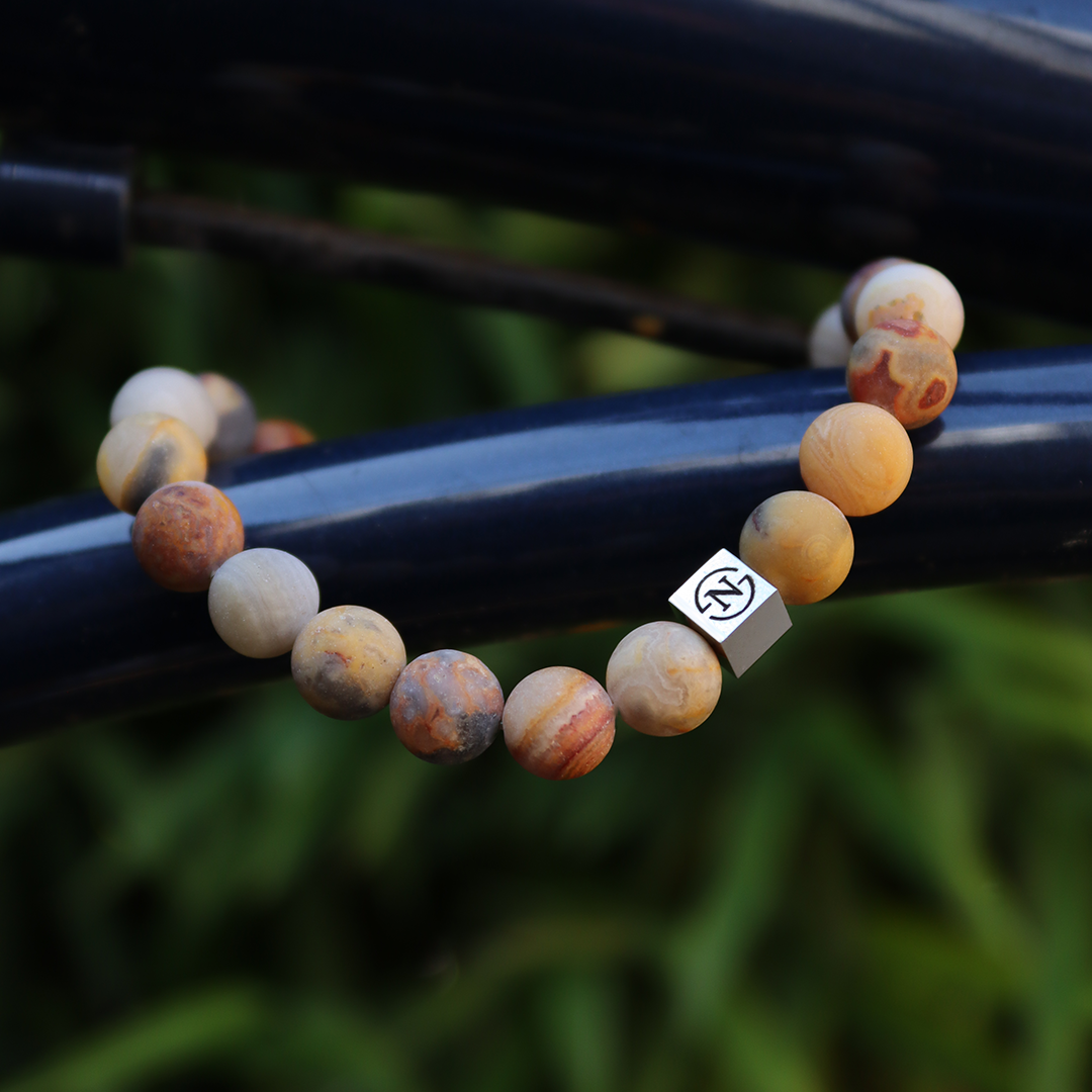 Agaat Natuursteen Armband Heren Stone Nature | Geel