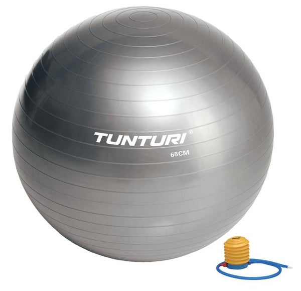 Tunturi fitnessbal 65 cm zilver