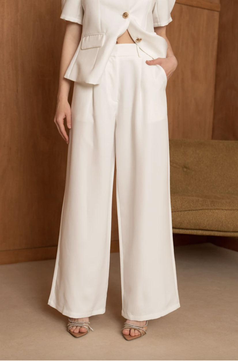 PANTALON FLUIDE BLANC