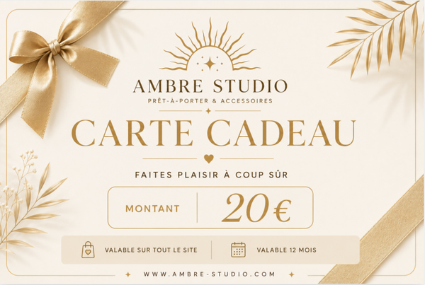 Carte cadeau Ambre Studio