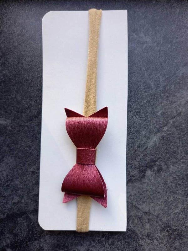 Taupe kleur nylon haarbandje