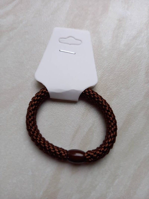 Bruin kleur haar elastiekje