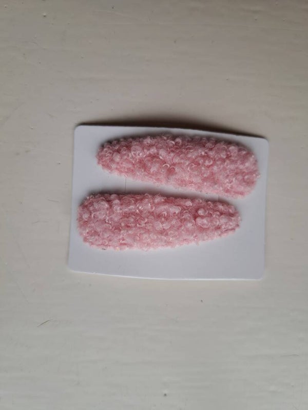 Roze haarknipjes met teddy